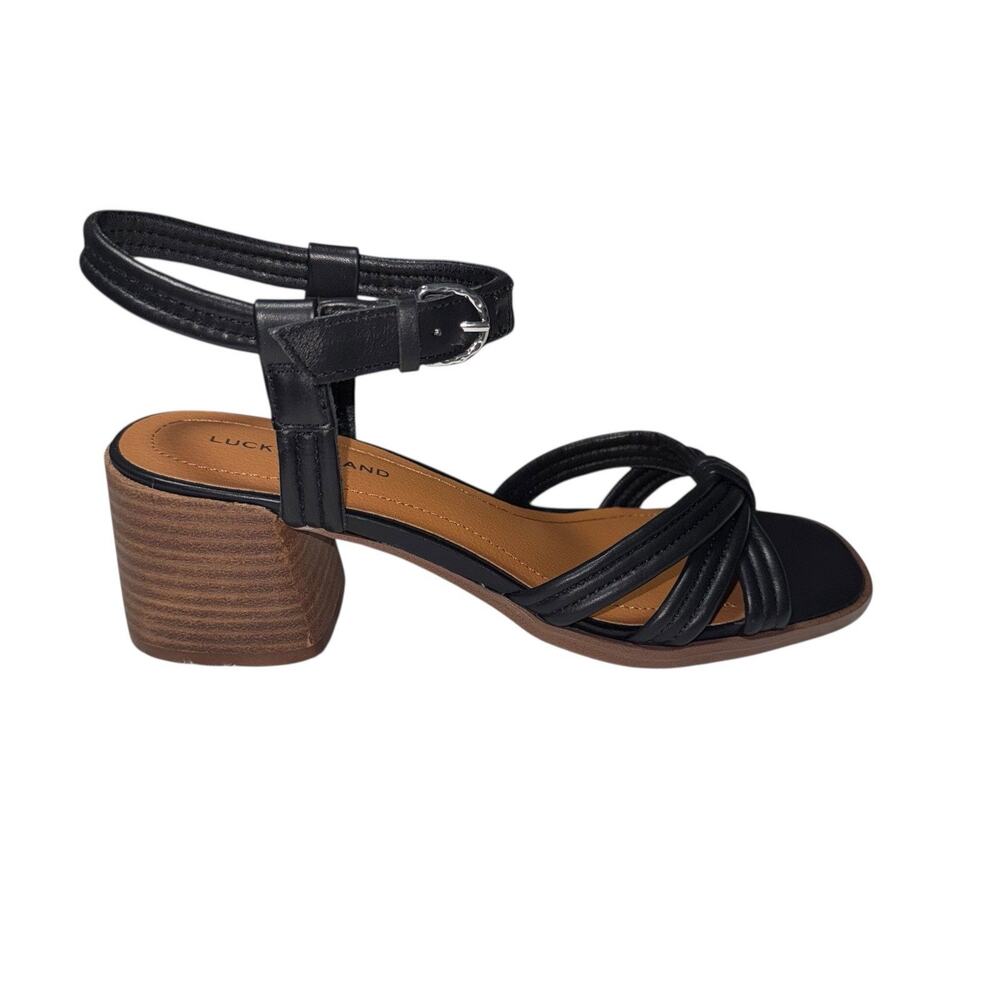 Lucky Brand Jolenne Women Heeled square toe Black SandalsSZ/ 9 M-40 - Picture 10 of 12